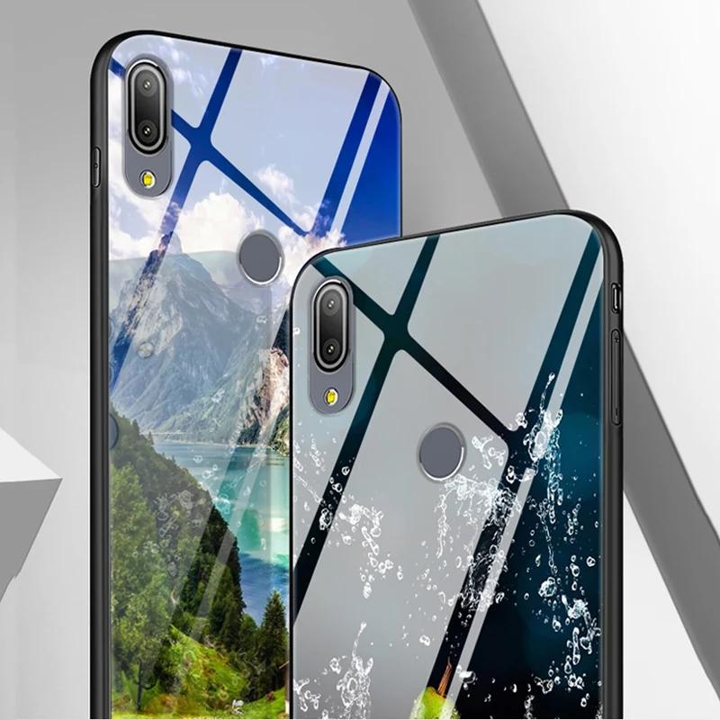 

For ASUS Zenfone Max Pro M1 ZB601KL ZB602KL Case Tempered Glass Planet Space Cover Glass Back Case for Zenfone Max Pro M1 ZB602K