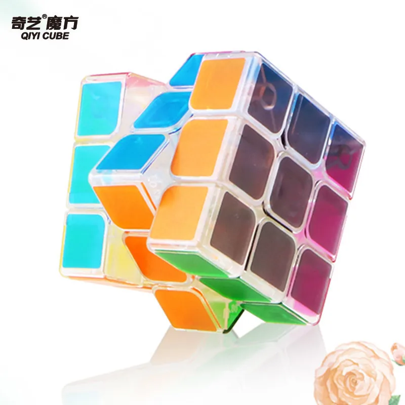 QiYi QiHang большой размер 60 мм 3x3x3 прозрачный Кристальный магический куб скоростной куб головоломка твист для детей развивающие игрушки подарок