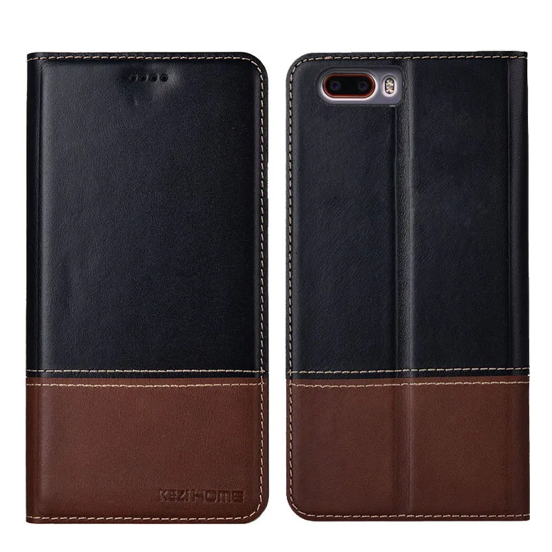 

for ZTE Nubia M2 Case Two-tone Flip Genuine Leather Soft Silicon Back Cover for Nubia M2 Cases