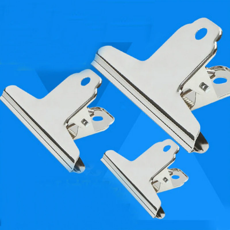 10pcs Metal Clips Stainless Steel Silver Metal Paper Binder 76mm/102mm