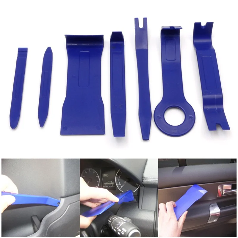 

7/12pcs Car Radio Removal Tool Door Clip Window Install Repair Panel Trim Dash Audio Installer Pry Tools Car Accessories