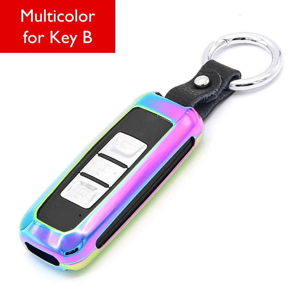 Чехол для ключей из цинкового сплава для Baojun 730 510 560 310 610 630 чехол для ключа с дистанционным управлением рамка сумка для ключей авто аксессуар - Название цвета: Multicolor-Key B
