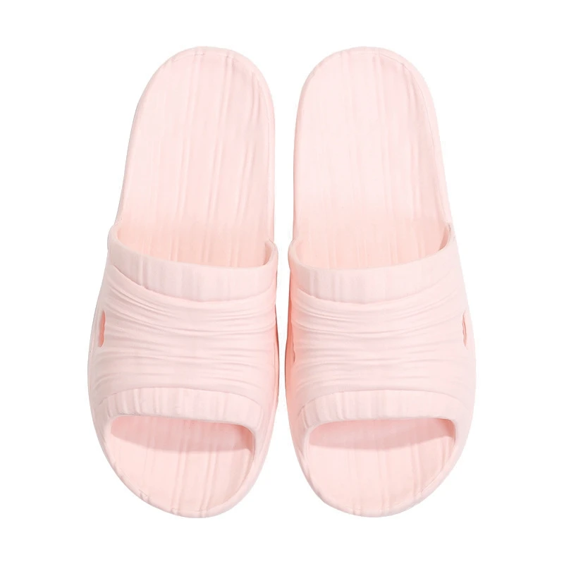 Новинка; нескользящие тапочки; женские шлепанцы на мягкой подошве; женские сандалии на плоской подошве для дома; шлепанцы для ванной; женская и мужская пляжная обувь; сандалии - Цвет: Pink38-39