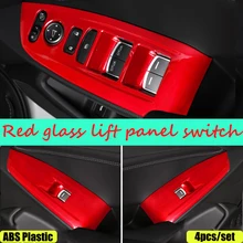 ABS Plastic For Honda Accord 10th 2018 2019 Door Window glass Lift Control Switch Panel Cover Trim accessories car styling 4pcs
