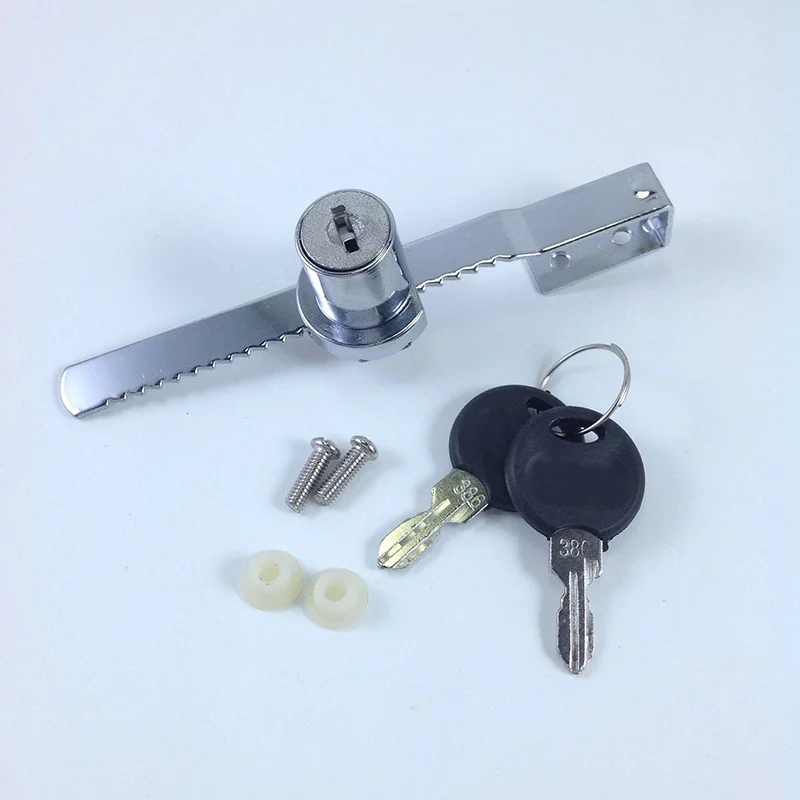 

Sliding Glass Door Ratchet Lock with 2 Keys for Cabinet Showcase Display QP2