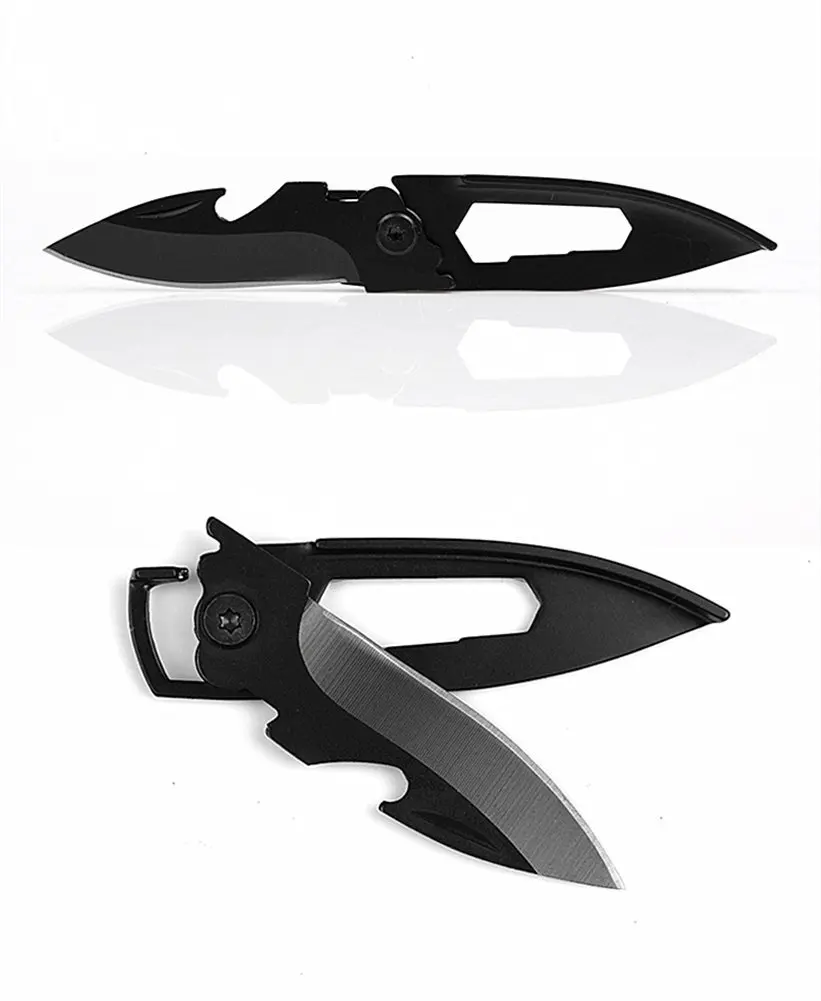 

Multifunction Multipurpose Multi Pocket Tool Fold Knife Bottle Opener Mini Key keyring Pare Peel letter parcel open camp outdoor