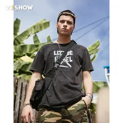 VIISHOW 2018 летнее китайское Стиль футболка Для мужчин туалетов REBEL Письмо Печать Мода футболка «Розовая пантера» Повседневное Топы Высокое