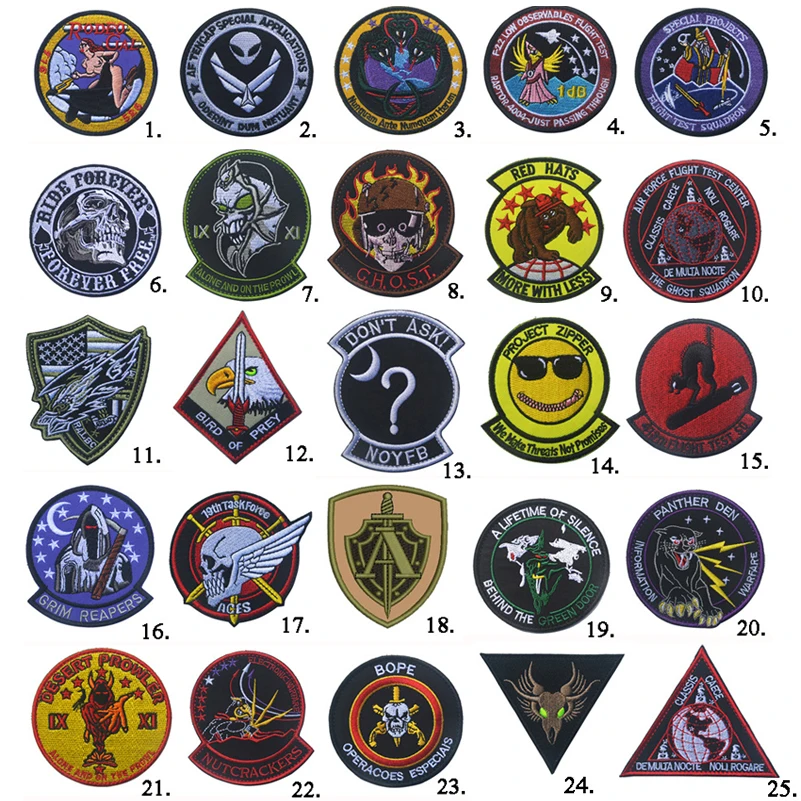 USAF Air Force Black Ops Region 51 Ghost Squadron вертолет авиационный патч новый крюк петля