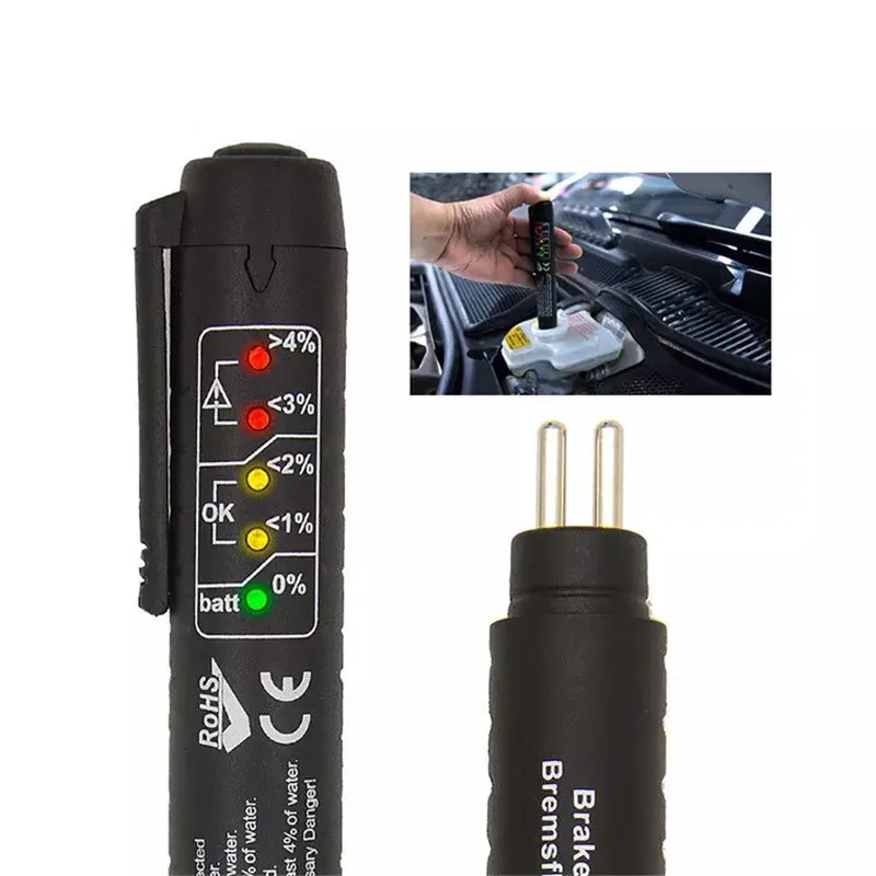 Тестер тормозной жидкости 5 светодиодный датчик тормозного масла Ручка Авто тестер тормозной жидкости ручка для DOT3 DOT4 автомобильный тестер инструмент