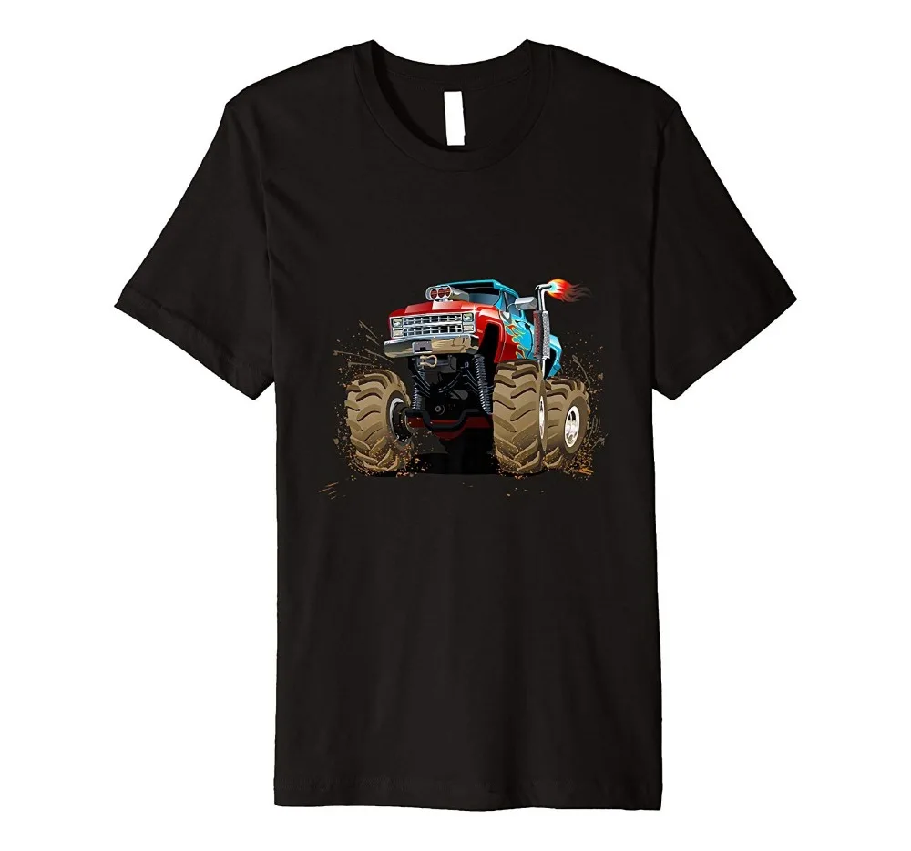 

Men T Shirt 2019 Summer 100% Cotton Monster Truck T-Shirt Bigfoot Trucking Diesel Big Foot Tee T Shirts
