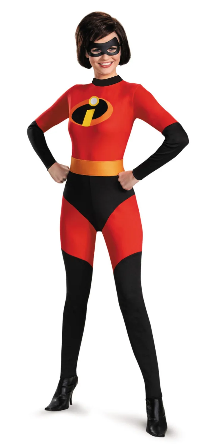 Дамский костюм на Хэллоуин Elastigirl Хелен Парр комбинезон мистер невероятный 2 для