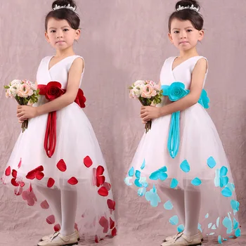 

free shipping wholesale newest autumn girls sundresses party kids princess bow fashionable floral sundress