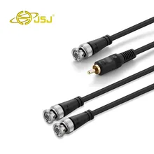 JSJ Cobre BNC BNC macho para macho Jumper de cabo cabo de Vídeo monitoramento de conexão Da Câmera cabo Coaxial Frete Grátis