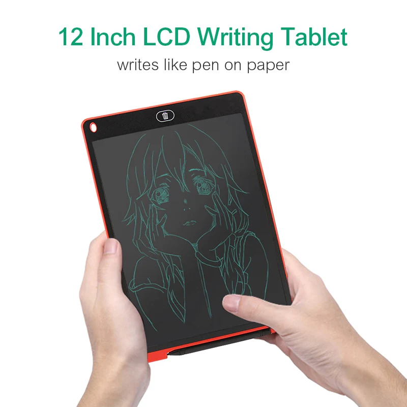 12 дюймов ЖК-дисплей планшет для письма Цифровой Планшет для рисования рукописным вводом Портативный электронный планшет ультра-тонкая панель с ручкой