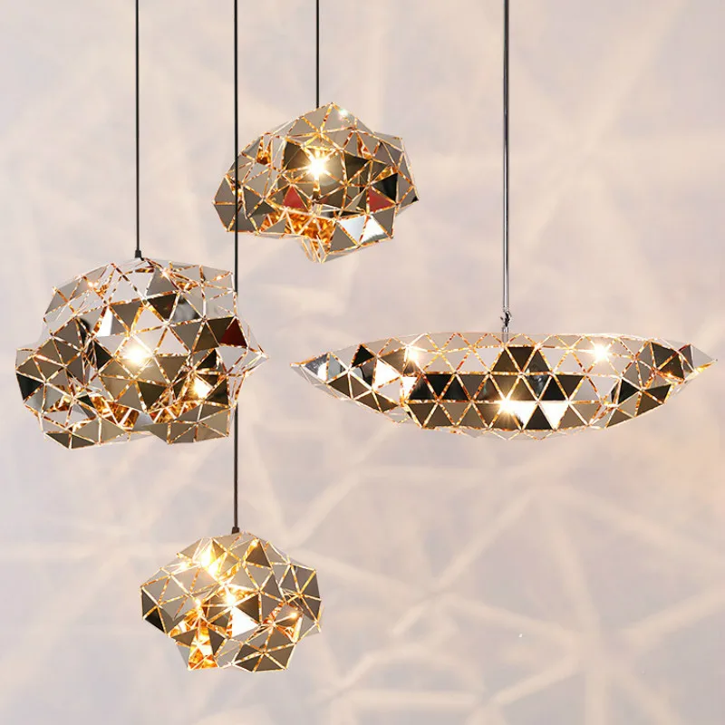 

Fireball Stainless Steel Modern chandelier Designer Creative Design Irregular Bar Restaurant Cafe Lighting LU807143