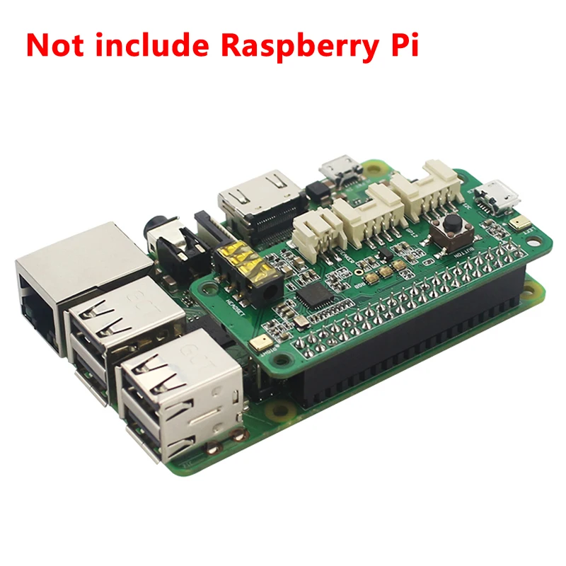 Raspberry Pi 3 ReSpeaker 2-Mics Pi HAT Pi 3B Интеллектуальный голосовой модуль двойной микрофон Плата расширения совместим с Pi Zero W