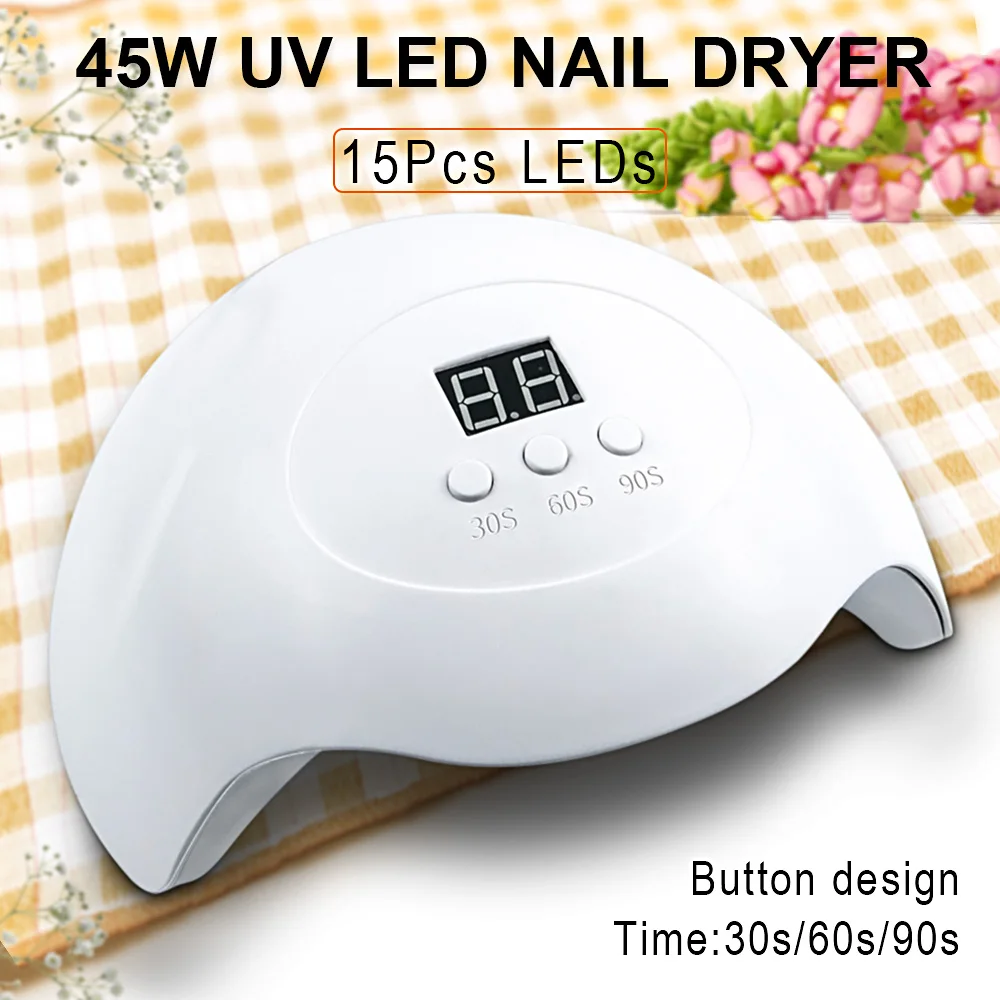 72W Nail Dryer For Nail LED UV Lamp 36W MINI USB Lamp For Manicure LCD Display Drying All Gels Nail Polish Nail Art Tools