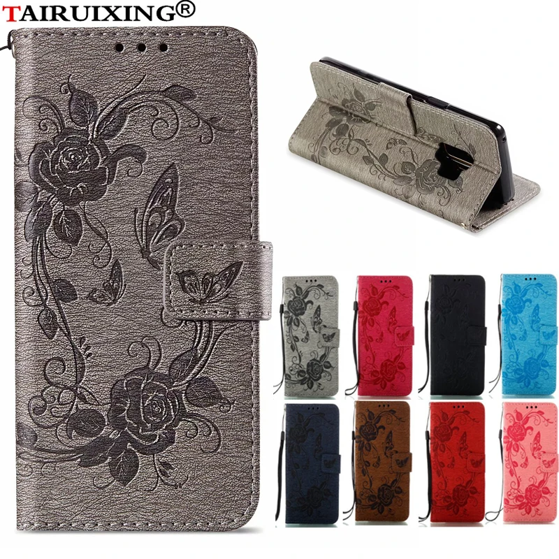 Luxury Leather For Samsung Galaxy S5 S6 S7 Edge S8 S9 Plus A8 2018 A3 A5 2016 J3 J5 J7 2017 EU Note 9 Wallet Flip Phone Bag Case | Мобильные