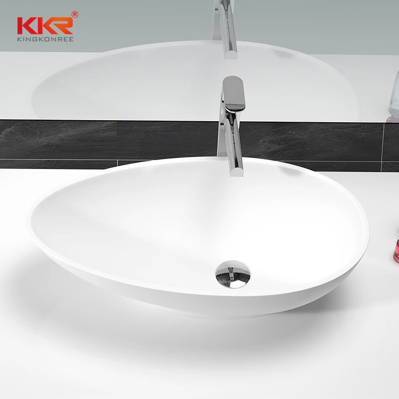 

KKR solid surface material artificial stone table top wash basin KKR-1505