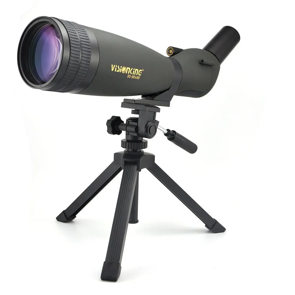 Visionking 30-90X90 телескоп угловой водонепроницаемый Зрительная труба Открытый Туризм Наблюдение за птицами портативный HD монокуляр со штативом