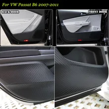 4 шт. Новые Межкомнатные Двери Из Углеродного Волокна Боковой Край Anti-kick Площадку Защита Наклейка Для VW Passat B6 2007-2011