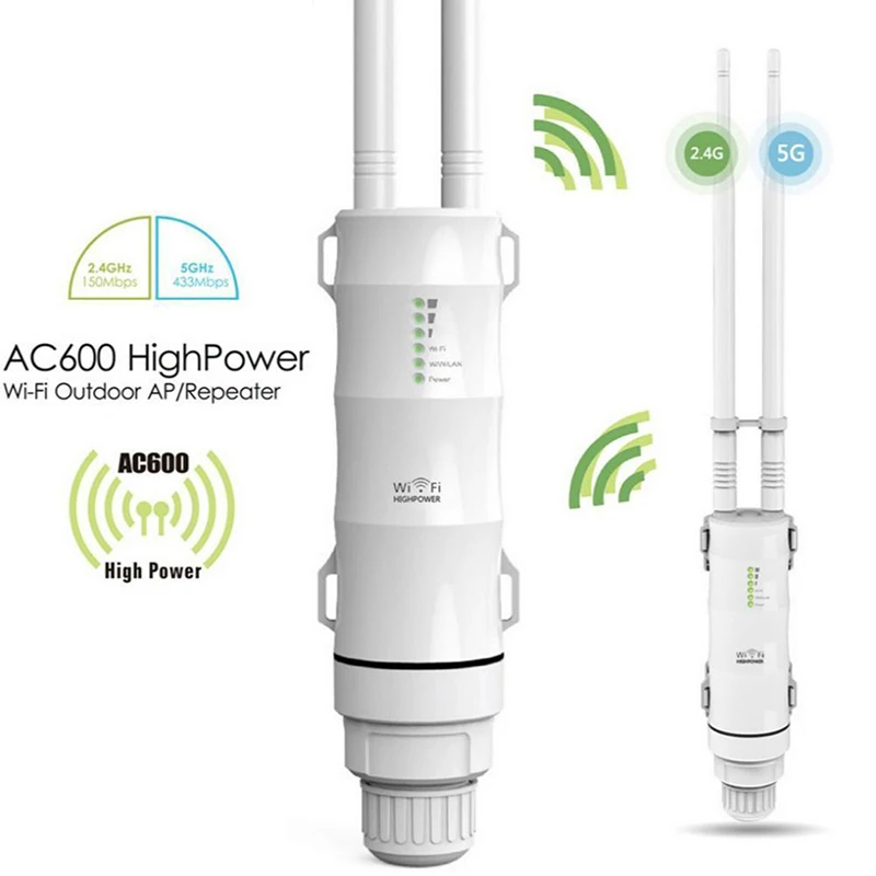 

AC600 30dbm High Power Outdoor Weatherproof Wireless Wifi Router/AP Repeater Dual Band Outer Detachable Antenna