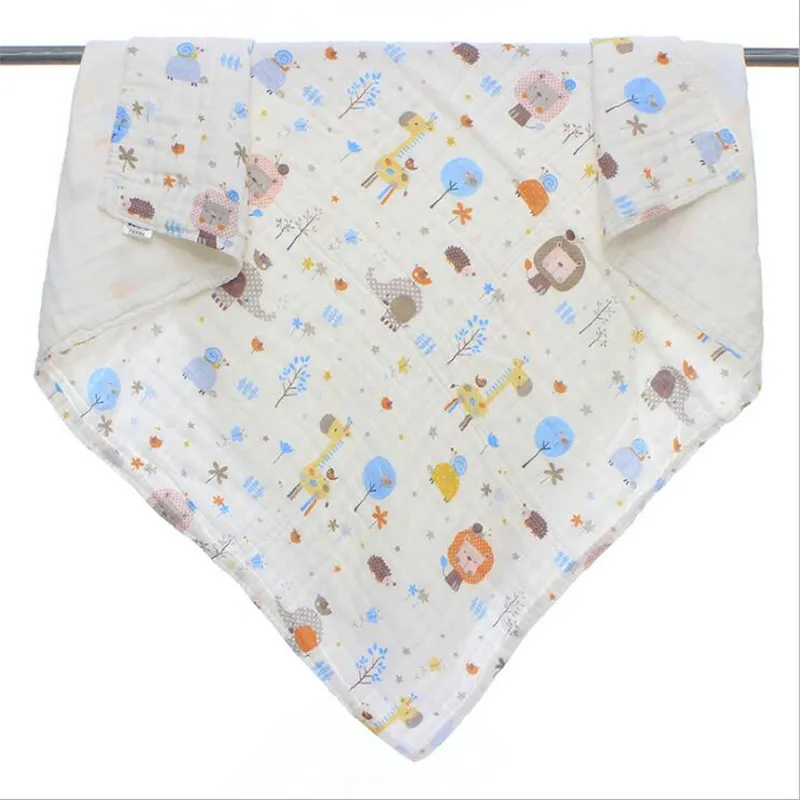 6 Layers Grey Arrow Muslin Cotton Multi-usage Swaddle Baby Receiving Blanket Bath Towel Newborn Swaddle Quilt 4