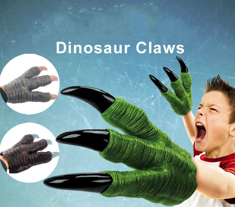 11 Soft Rubber Tyrannosaurus Rex Dinosaur claws Gloves for Kid's