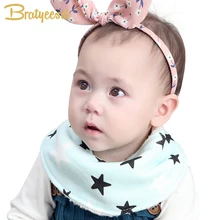 Хлопок+ Плюшевые Детские нагрудники, Слюнявчики, одежда с помощью кнопок с принтом в виде героя мультфильма для малышей, бандана зимний шарф 40*13 см, 1 предмет