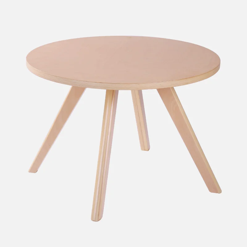 Contemporary Round Coffee Tea Table Wood Living Room Furniture Wooden Center Accent Sofa Side Table For Home, Office, Loft
