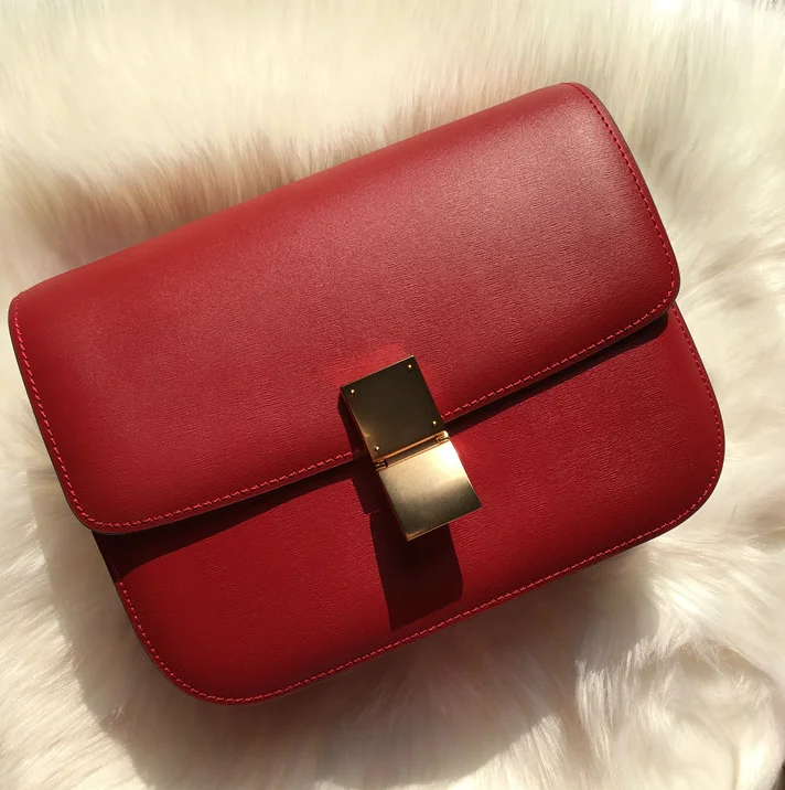 

2019 New Genuine Leather Tofu Women Bag Luxury Design Handbag Famous Brand Casual Fashion Single Shoulder Bag