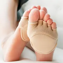 HEALMEYOU/женские силиконовые противоскользящие накладки из губки с открытым носком, незаметный Носок, подстилка для ног, хлопковые носки