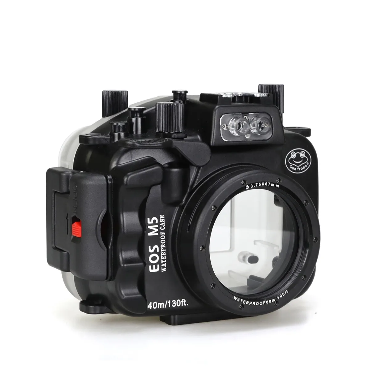  Free ship Meikon 40m/130ft Underwater Camera Diving Housing for Canon EOS M5 22mm Lens