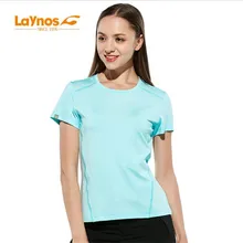 

Free Shipping-NEW Laynos HQ Summer Women's Round Collar Breathable lovers Short-sleeve Gym Sport Quick Thin dry T-shirt182A536A
