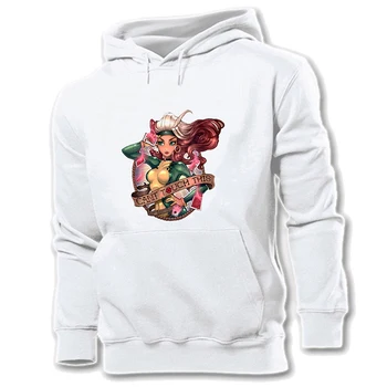 

Cartoon Retro Tattoo Poker Girl Princess Aurora Briar Rose Sleeping Beauty Women's Pattern Hoodie Sweatshirt Hooded Pullover