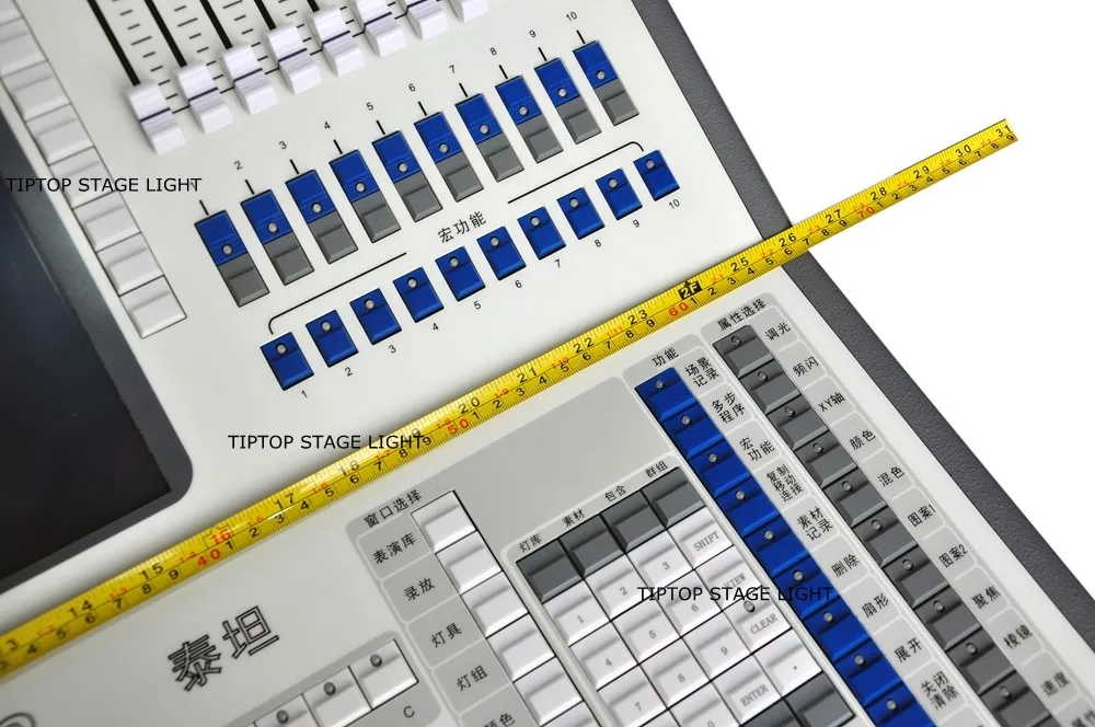 TIPTOP меч V12 консоли посылка 15,4 дюймов сенсорный экран Экран 12 выход DMX 4096 Каналы сенсорный 4096 ступенчатый регулятор освещения кофр