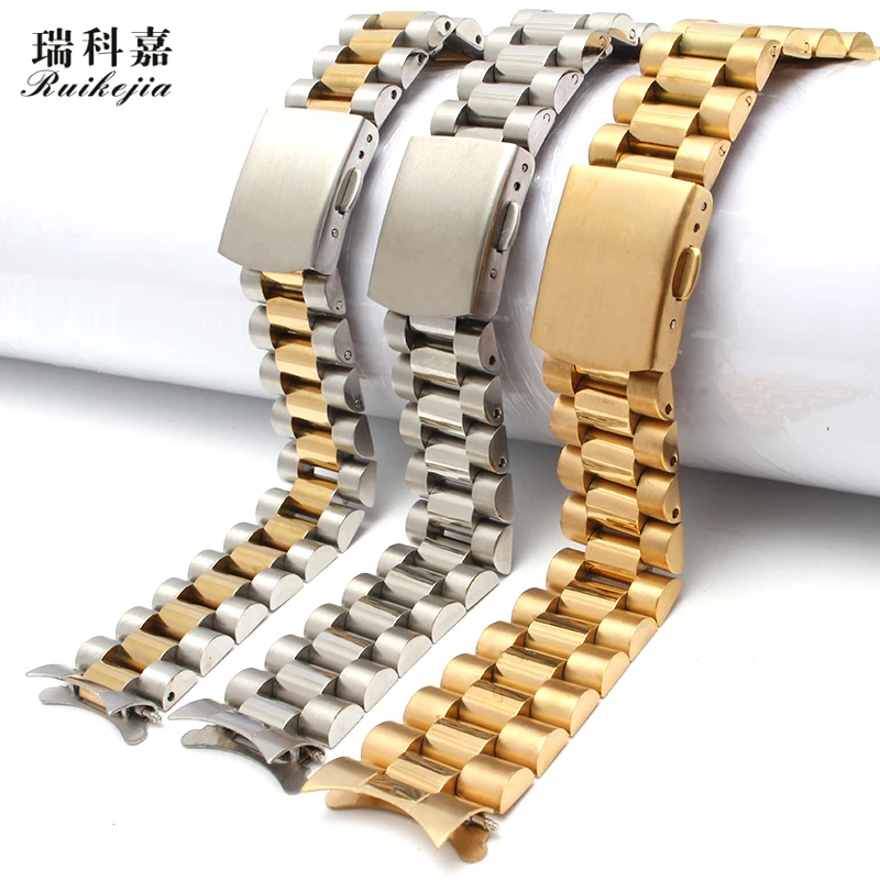 

Arc mouth watch with men's stainless steel bracelet universal 18MM 20MM for Casio Seiko Citizen