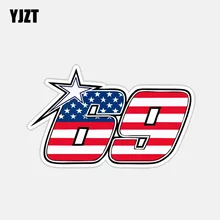 YJZT 14,5 см* 8,9 см персональная американская 69 номерная наклейка для мотоцикла 6-2839
