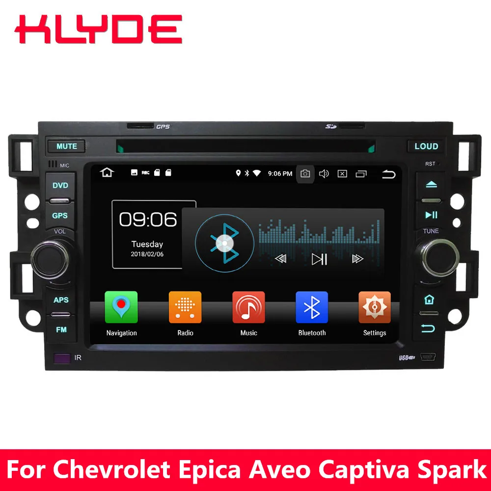 

KLYDE 7" 4G Android 8.0 Octa Core 4GB+32GB Car DVD Player Radio For Chevrolet Holden Daewoo Lova Aveo Epica Tosca Spark Captiva