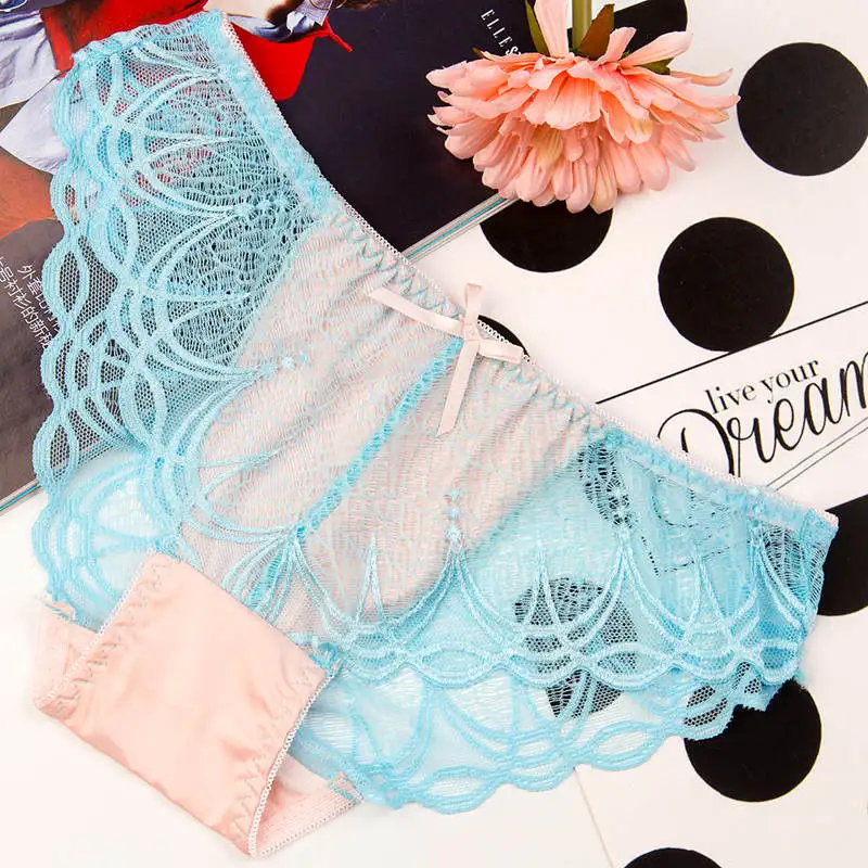 7Pcs/lot Sexy Lace Panties Womens Bow Underwear Briefs Sexy Ladies Lingerie Breathable Lace Panties Low Waist Cute Mesh Briefs 7Pcs/lot Sexy Lace Panties Womens Bow Underwear Briefs Sexy Ladies Lingerie Breathable Lace Panties Low Waist Cute Mesh Briefs