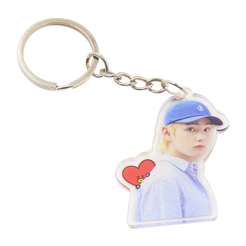 

1 Pcs/set Hot Punk Kpop BTS WINGS Album Bangtan Boys Plastic Key Chain K-pop Personalized Key Ring Pendant Keyring Keychain