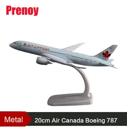 20 см B787 Air Canada модель самолета Боинг 787 канадский авиакомпании ремесел Металл группы самолета Airbus Канада дыхательных путей Collection подарок