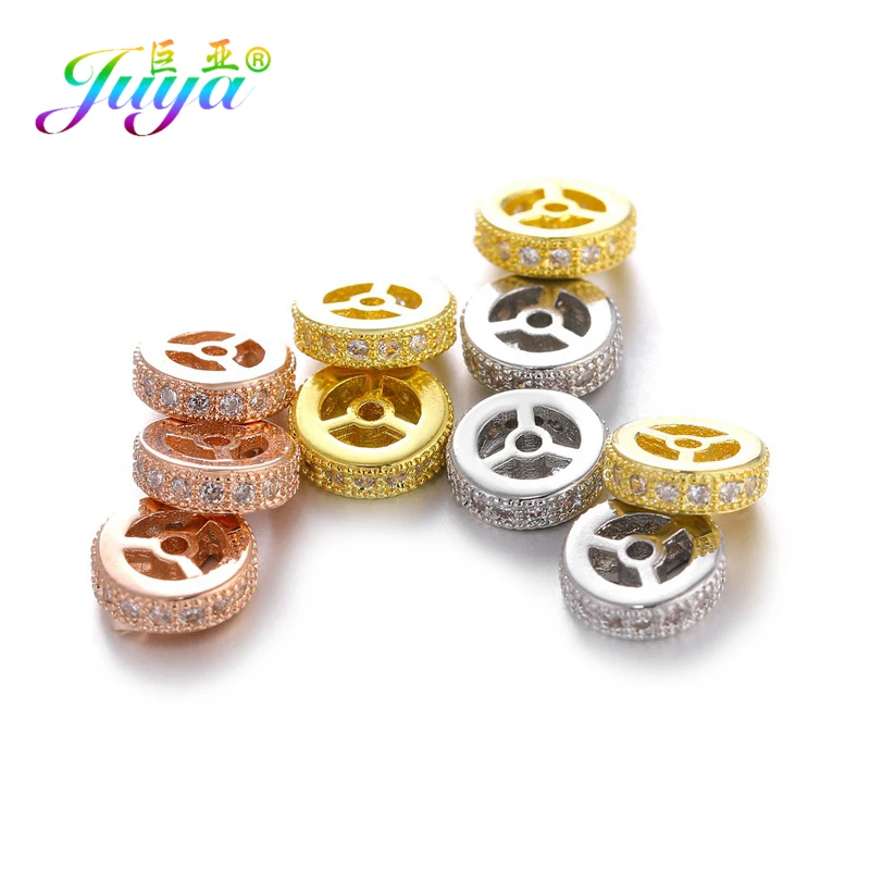 Juya DIY аксессуары для бисероплетения 8 мм медные бусины-спейсеры рукоделия