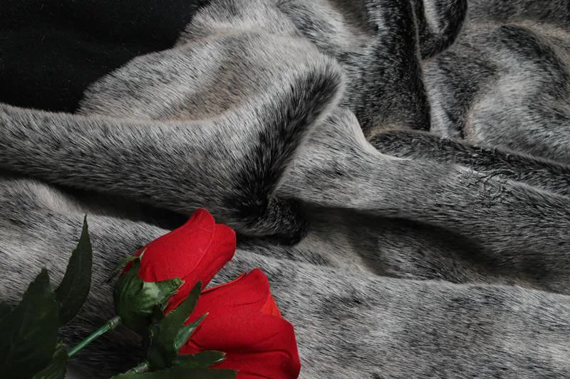 170x50cm1pc хорошая ткань из искусственного меха кролика серый искусственный мех
