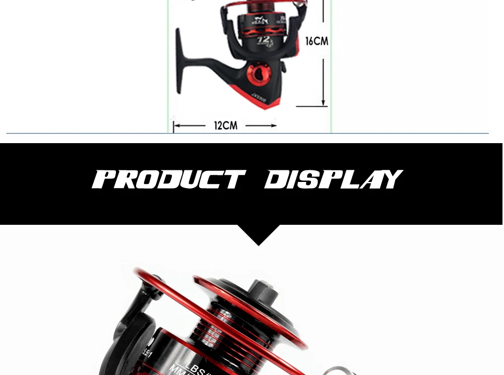 Carretel de Pesca Bobina de Metal Rolamento de Esferas Barco de Pesca 12 Yumoshi New Spinning Jx1000 7000 Série 5.5: 1 Molinete Rocha Roda Carretel 9 Esporte e Lazer