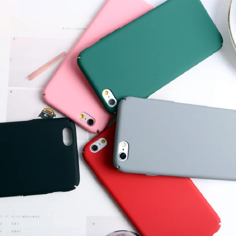 

for Iphone 6 6s 7 8 Plus Coque Wine for 5s Se Candy Colors Hard Ultra Thin Back Cover 2019 Promotion Special Offer Phone Cases