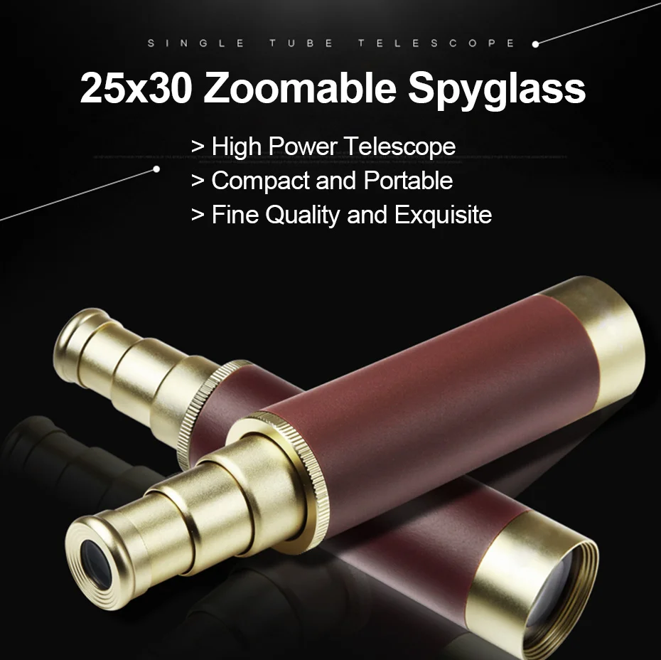 25x30 Монокуляр телескоп Spyglass инструменты высокой мощности зеркало Ретро пират портативный монокуляр ночного видения бинокль прицел охота