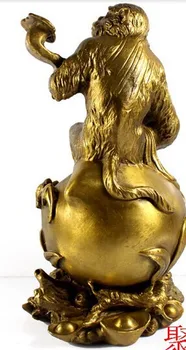 

Bronze statue copper monkey decoration macrobian lucky ruyi