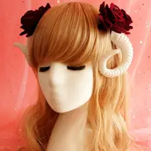 Mori Girl Косплей Овцы Cos лента для волос цепь Панк цветок рог голова одежда сценическая коллекция женщина Прямая поставка