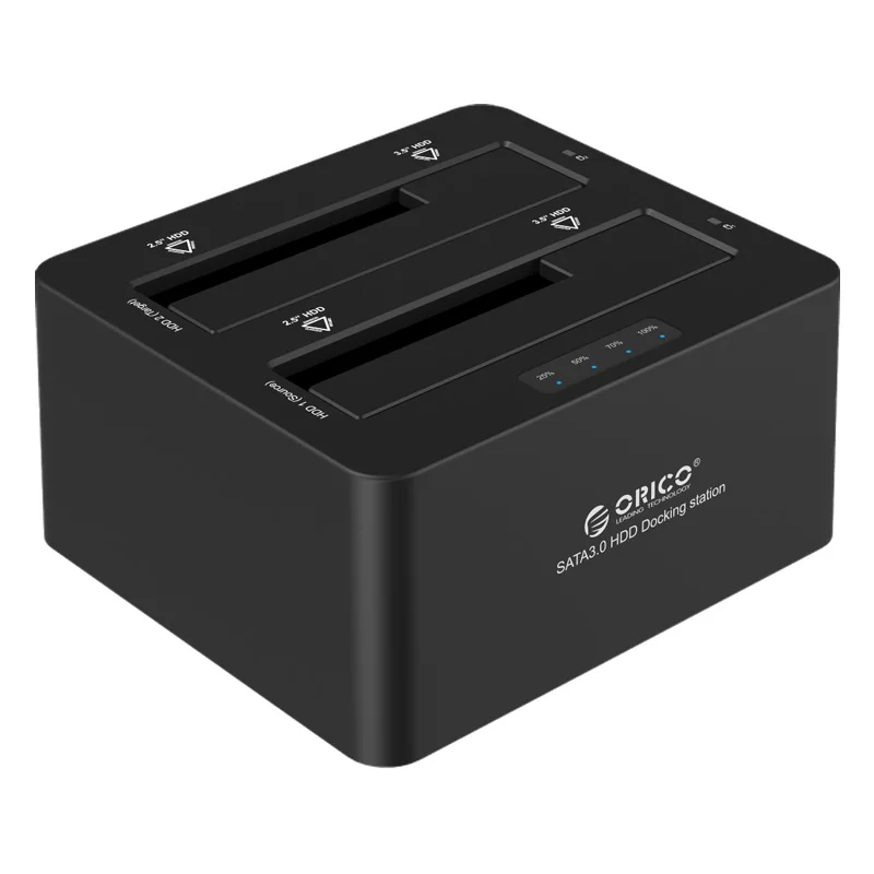  Orico 6629S3 Dual-bay Docking Station 25 35 USB3.0 disco duro externo para SATA3.0 HDD Clone de pro